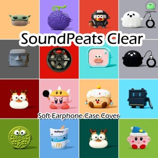 [imamura] Dành cho SoundPeats Clear Case Ý tưởng hợp thời trang Vỏ tai nghe silicon mềm hoạt hình NO.2