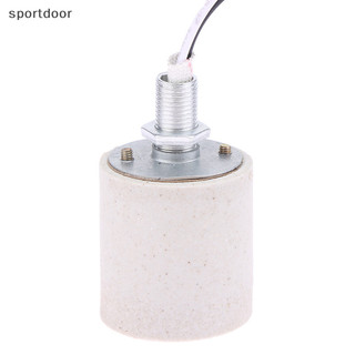 [Sportoutdoor] Giá đỡ đèn vít bằng gốm E14 / E27 Bộ chuyển đổi chịu nhiệt Đèn LED Sử dụng tại nhà Ổ cắm tròn cho đế bóng đèn có cáp [ra]