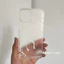 Ốp điện thoại mềm nơ trắng trong suốt mờ cho ốp lưng iphone 15 15promax 14promax 13pro 13promax 11 12promax
