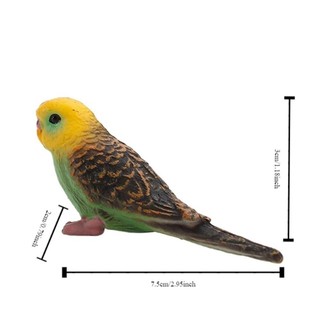 COCODECOVED Mô Phỏng Budgie Vẹt, Phim Hoạt Hình Thu Nhỏ Chim Tượng Nhỏ, Giáo Dục Sáng Tạo Vẹt Nhựa Trang Trí Phòng Khách