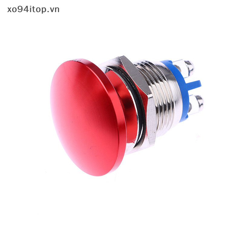 Xoitop 1PC Chống Thấm Nước IP65 SPST (ON) -Off 1NO 3A 250V Có Đầu Cuối Vít 16 / 19 / 22MM Nút Nhấn Nấm Kim Loại Tạm Thời VN
