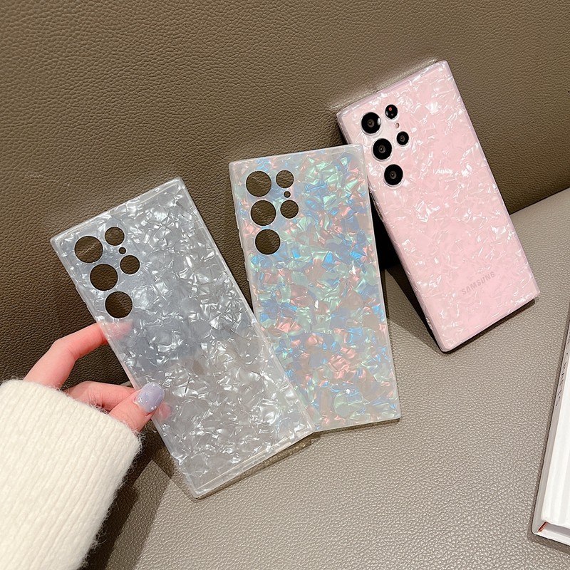 Ốp Điện Thoại Acrylic Cho Samsung Note 20 Ultra S24 S23 S22 S21 Ultra Plus S20 Fe A54 A34 A73 A53 A33 A72 A52 A32 A71 A51 A31 Ốp Điện Thoại Chống Sốc Mềm Trong Suốt