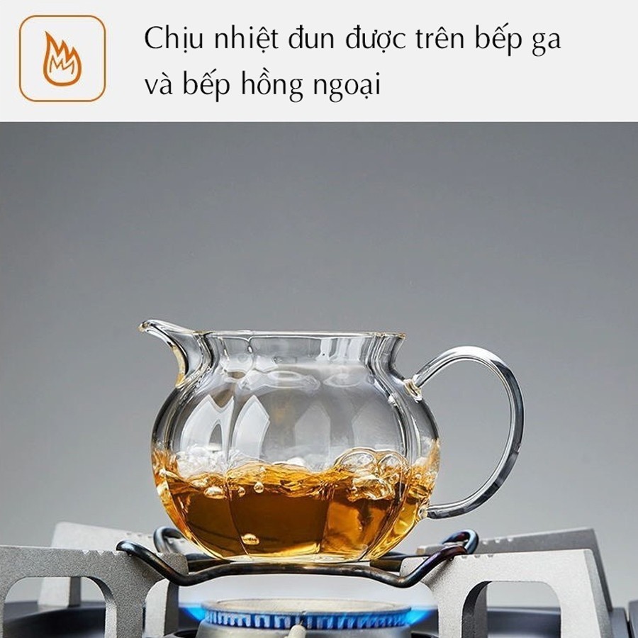 Tống Chuyên Trà Bằng Thủy Tinh Chịu Nhiệt Hình Quả Lê 300 ml