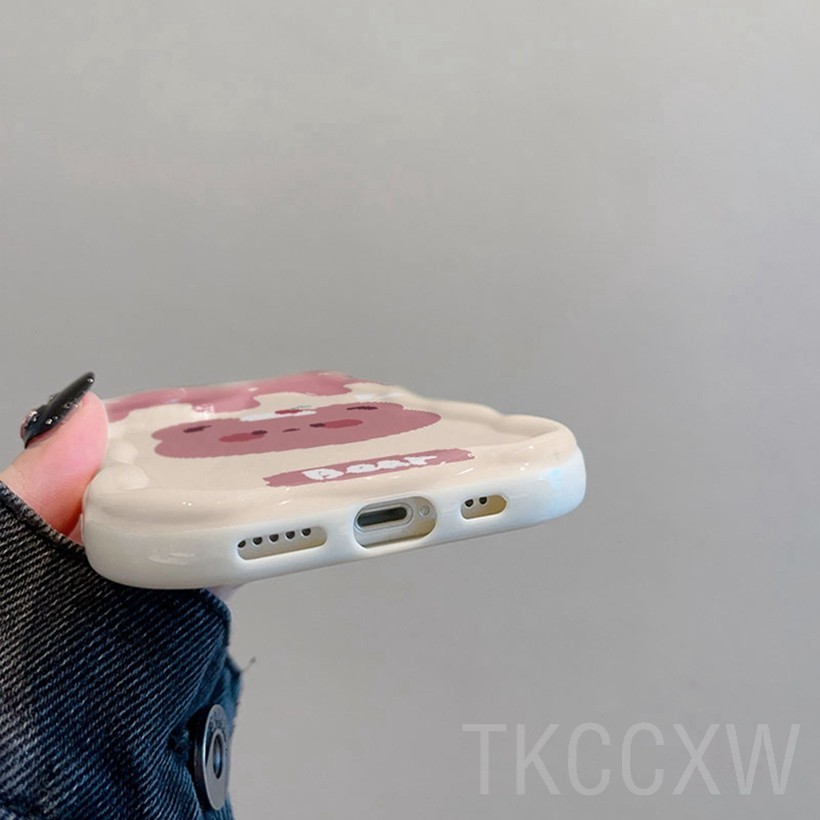 Ốp điện thoại hoạt hình gấu bông dễ thương Tương thích cho OPPO A3S A5 AX5 A5S AX5S A7 AX7 A12e A12 A15 A15S A16 A16S A54S A8 A31 A5 A9 2020 F9 Pro Vỏ chống sốc