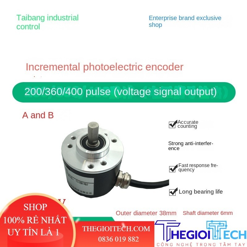 Encoder A-B Bộ Mã Hóa Quay Quang Điện Gia Tăng 200/360/400/1024 Tín ...