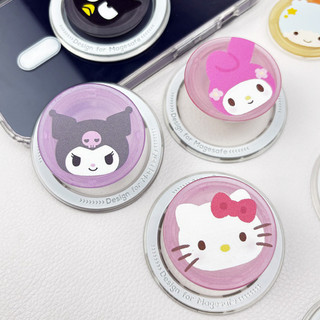 Phim Hoạt Hình Mèo Kitty Tròn Từ Tính Giá Đỡ Điện Thoại Cho Magsafe Case Và IPhone 15 14 13 12 Pro Max 14 Plus Có Thể Gập Lại Pop Ring Grip Co Giãn Để Bàn Đứng Colo