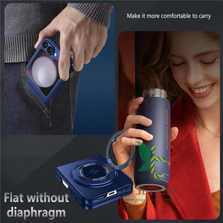 Ốp lưng có thể xoay siêu từ tính cho Samsung Galaxy Z Flip 6 Z Flip 5 Z Flip 4 Z Flip 7 Vỏ giữ vòng sạc không dây