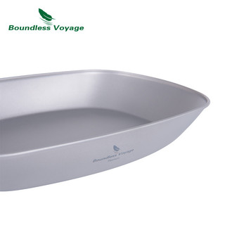 Boundless Voyage Đĩa Titan Siêu Nhẹ Đĩa Kim Loại Cắm Trại Ngoài Trời Chảo Bộ Đồ Ăn Cá Trái Cây Ăn Nhẹ Rau Đĩa Ăn Tối