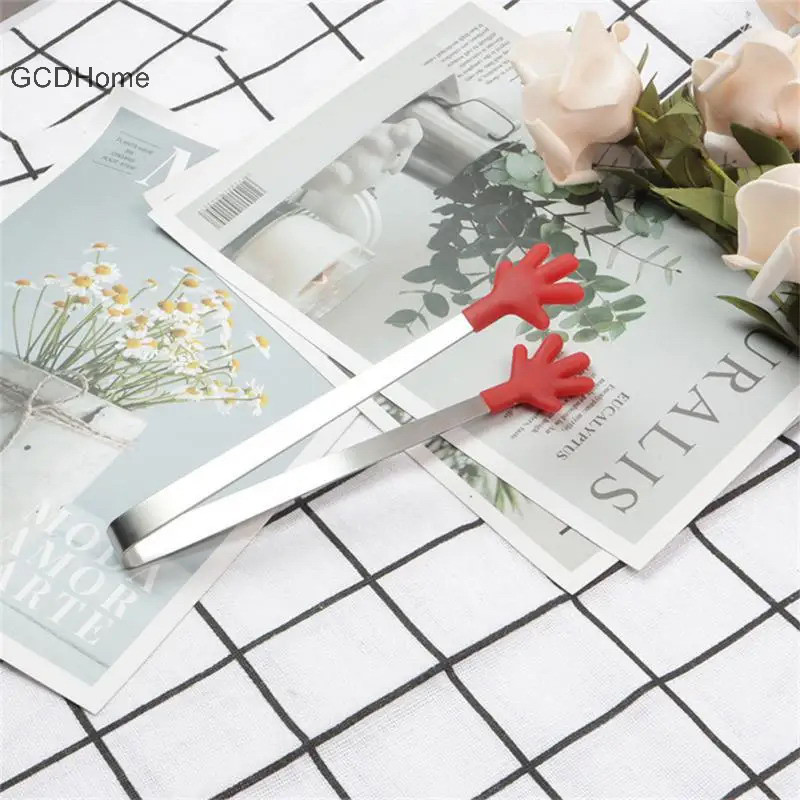 Gcdhome 1 Nhà Bếp Dễ Thương Silicone Thực Phẩm Kẹp Bánh Mì Thịt Nướng Kẹp Chịu Nhiệt Độ Cao Và Chống Cháy Silicon Kẹp HOT