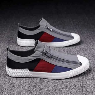 Giày canvas nam thoáng khí mùa hè, lười một cánh, phong cách Bắc Kinh, hợp thời trang công sở