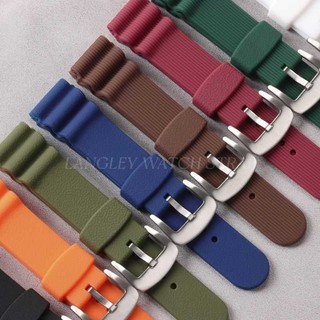 22mm Nhiều Màu Sắc Dây Đeo Đồng Hồ Silicon Diver Cao Su Đồng Hồ Cho Seiko 5 Cá Ngừ Sumo Samurai Lặn Chống Thấm Nước Đồng Hồ Nam Nữ Dây Đeo Tay Vòng Tay SKX007 SKX009 SKX173