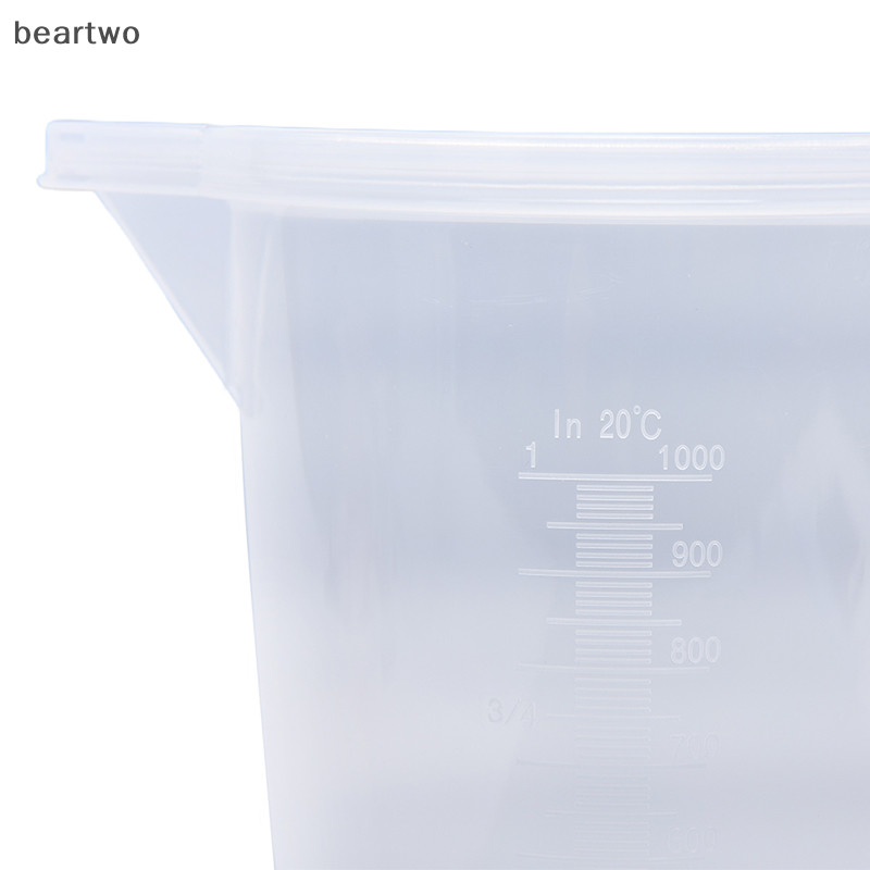 < Beartwo > Cốc đo lường bằng nhựa Tay cầm dày Vỏ niêm phong Đồ dùng nấu ăn nhà bếp Đẹp