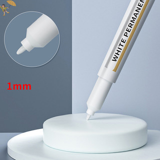 [Gou] Bút đánh dấu màu trắng 1.0mm Bút Gel trắng chống thấm dầu DIY Graffiti Phác thảo Bút đánh dấu Văn phòng phẩm Wrg Đồ dùng học tập VN