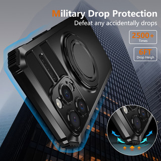 Dành Cho iphone 14 Pro Max / 15 Pro Max Ốp Lưng Xoay Từ Tính Đế Mỏng Chống Sốc Quân Sự Hạng Nặng Chống Rơi Toàn Thân Vỏ Bảo Vệ