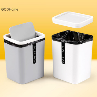 Gcdhome Nhỏ Nhẹ Thùng Rác Thùng Rác Có Thể Tiết Kiệm Không Gian Đồ lặt vặt Thùng Lắc 360 Độ Nắp Bảo Quản Xô HOT