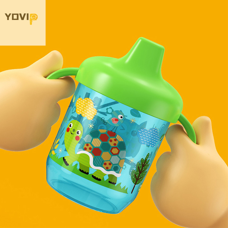 Yovip Bé Học Uống Có Tay Cầm Lật Chống Rò Rỉ Nước Vịt Cốc VN
