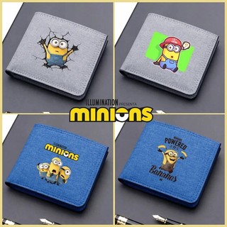 Minions Ví Canvas In Hoạt Hình Di Động Có Thể Gập Lại Ví Hoạt Hình Thẻ Ngân Hàng Đồng Xu Dây Kéo Ví Trẻ Em Quà Tặng Sinh Nhật