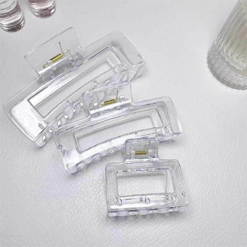 1pc Trong Suốt Hình Học Móng Vuốt Tóc Nữ Cô Gái Sang Trọng Trang Trí Móng Vuốt Phụ Kiện