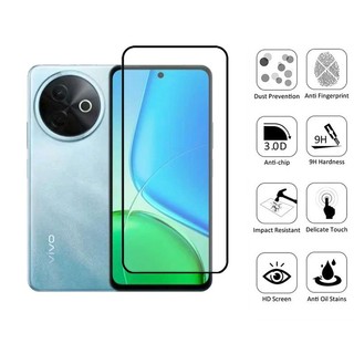 Kính cường lực bảo vệ màn hình Vivo Y39 2 trong 1 cho Vivo Y29 Y19s Y38 Y28 Y18 Y03 Y27 Y27s Y17s Y36 4G 5G Phim bảo vệ kính chống va đập & Phim ống kính máy ảnh