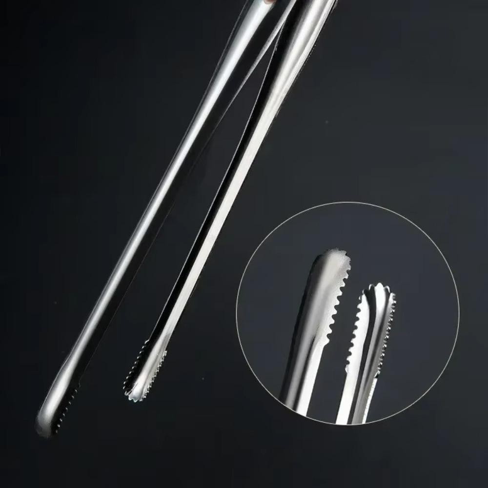 GỖ 1 Cái Kẹp Thịt Nướng, Kẹp Bánh Mì Inox 304 Dày, Kẹp Thực Phẩm Đa Năng Chống Trơn Trượt Di Động Kéo Dài Đa Năng Dụng Cụ Cắm Trại