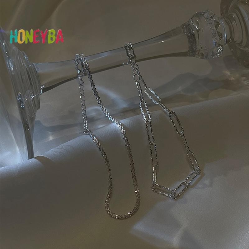 < Honeyba > 1 / 2 Chiếc Vòng Tay Lấp Lánh Màu Bạc Thời Trang Mới Tinh Tế Đơn Giản Nữ Vòng Tay Có Thể Điều Chỉnh Lắc Tay Phụ Kiện Trang Sức Thời Trang Mỹ