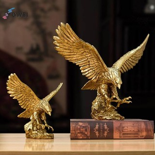 Yowei Nhựa Đại Bàng Vàng Tượng Nghệ Thuật Động Vật Đồ trang trí Bộ Sưu Tập Trang Trí Văn Phòng Tại Nhà Để Bàn Phong Thủy Trang Trí Các Bức Tượng Nhỏ VN