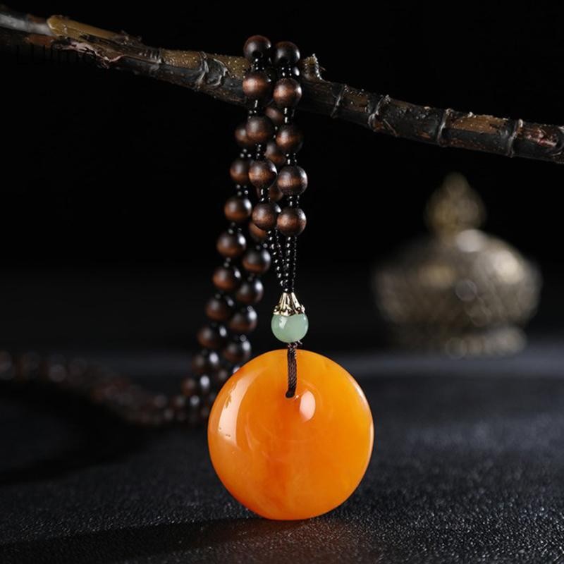 Luimo Vintage Phong Cách Dân Tộc Nữ Cổ Sáp Ong Thả Hạt Choker Áo Len Dài Mặt Dây Chuyền Trang Sức SBS