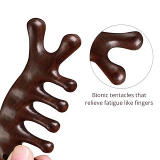 Lược LEAFYHOME năm răng đa chức năng, chống tĩnh điện, răng rộng, massage toàn thân, hỗ trợ lưu thông máu
