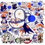 Hộp 40 Sticker Hình GRAFITI MÀU XANH CAM ĐỘC ĐÁO – Decal Trang Trí Xe - Điện Thoại - Laptop - Nón Bảo Hiểm NSX Gì Cũng