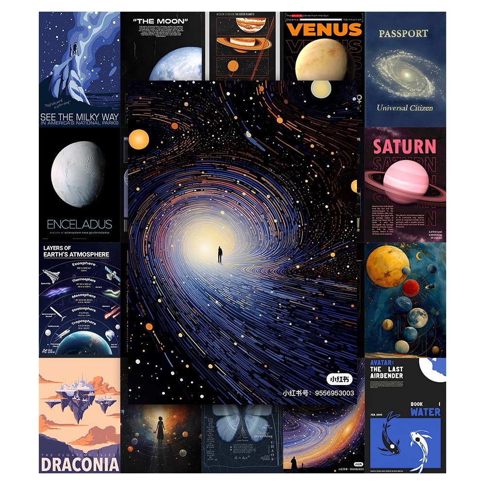 [Giấy] A4 In Màu - Set 50 Tờ Poster Giấy Dán Tường - HÌNH MILK WAY - Decor Trang Trí Nhà | MS: 111530