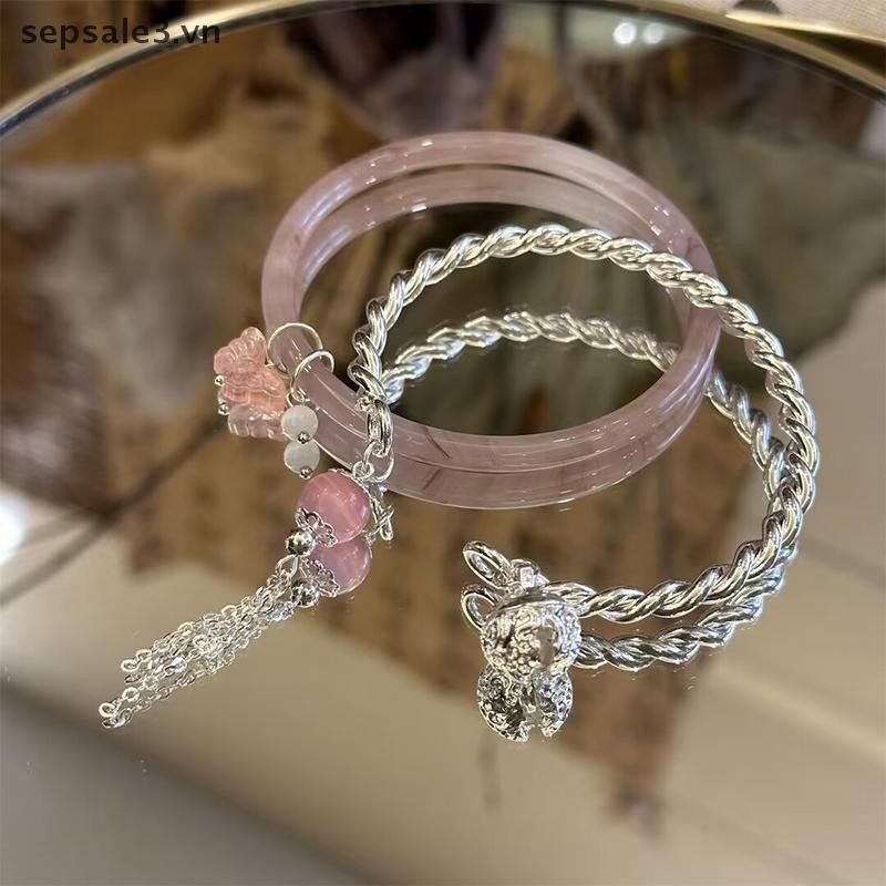 # Sepsale # 1 / 2 Chiếc Phong Cách Trung Hoa Thời Trang May Mắn Vòng Tay Xu Hướng Mặt Dây Chuyền Thanh Lịch Lắc Tay Dành Cho Nữ Bé Gái Có Thể Điều Chỉnh Mở Vòng Trang Sức.