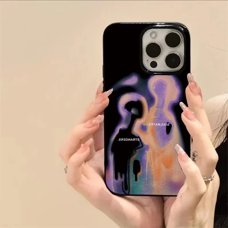 Ốp điện thoại bóng chữ bí ẩn Punk Dark cho iPhone 16 Pro 15 14 13 12 11 Pro Max 16E X XS XR 7 8 Plus Vỏ chống sốc mềm