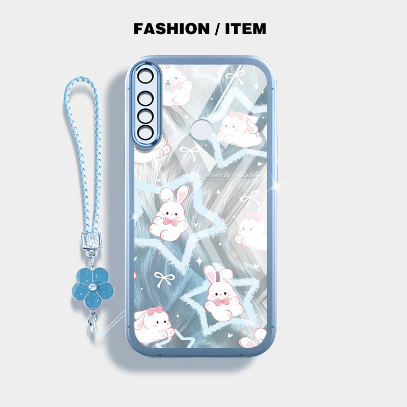 Ốp Điện Thoại YBD Cho OPPO Realme 5 5i 5S 6i C3 C3i Realme Narzo 10 10A 20A Nghệ Thuật Không Gian Giấc Mơ Họa Tiết Hoa Có Dây Buộc