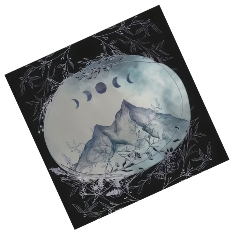 Cinna Tarot Khăn trải bàn Tấm thảm Moon Mountain Altars Vải Đồ dùng phù thủy