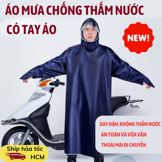 Áo mưa Bunnies House đi xe máy kín người, da cá cao cấp, chống thấm, siêu bền
