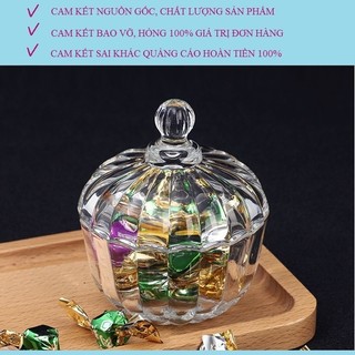 Thố Thủy Tinh Đựng Mứt Bánh Kẹo Đẹp Cỡ Trung Deli TG2030-1 Dung Tích 750ml - Trường An VN