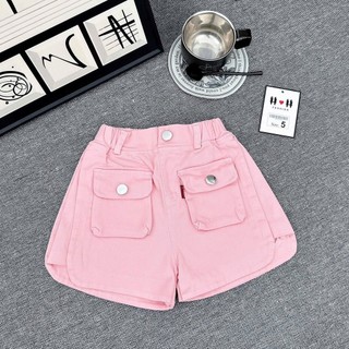 10-27kg Quần đùi kaki túi hộp bé gái