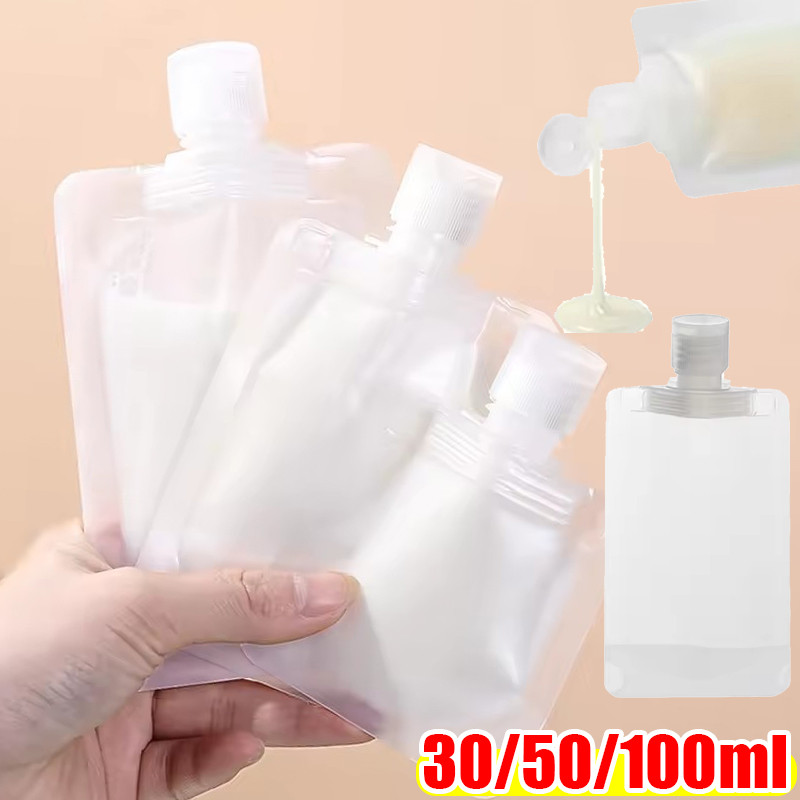 1 / 3 / 5 Cái Bóp Sữa Rửa Mặt Du Lịch Tắm Vỏ sò Chất Lỏng Phân Phối Túi Lotion Dispenser Túi Đổ Lại