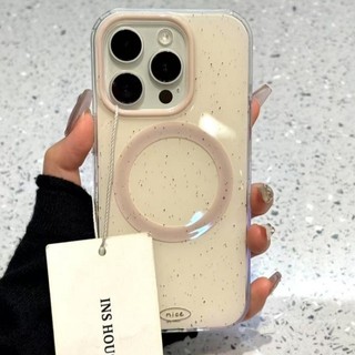White Splash Ink Coffee Shop Giá đỡ từ tính Vỏ điện thoại di động Áp dụng iPhone16 15 14 13 Pro Max Bảo vệ Camera chống sốc Vỏ cứng chống rơi