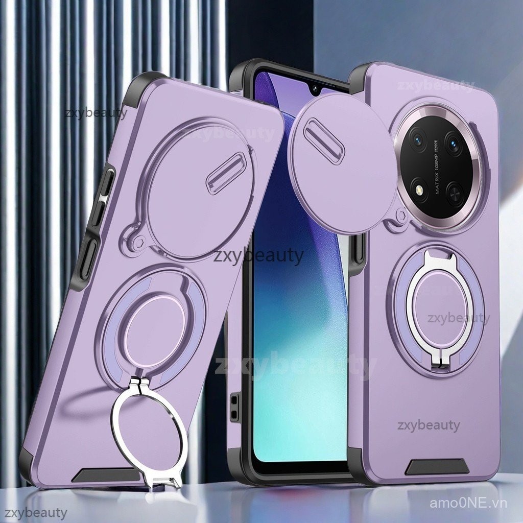 Ốp lưng cho Honor X9C Smart 5G 2024, chống sốc, trượt, có nam châm, bảo vệ điện thoại, có giá đỡ nhẫn