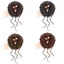 DELMER Tổng Hợp Scrunchies, Co Giãn Xoăn Chignon Trẻ Em Xộn Tóc Bun, Dễ Thương Trang Trí Tự Nhiên Phần Mở Rộng Tóc Giả Miếng Tóc Cho Trẻ Em