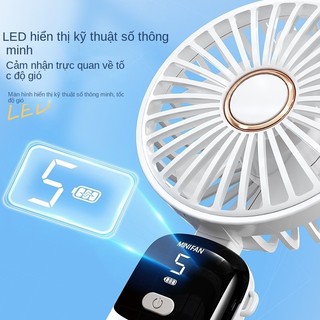 Quạt cầm tay mini di động gấp màn hình kỹ thuật số usb sạc quạt nhỏ