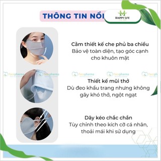 Khẩu trang chống tia UV, khẩu trang chống nắng che gò má UPF50+ unisex thời trang
