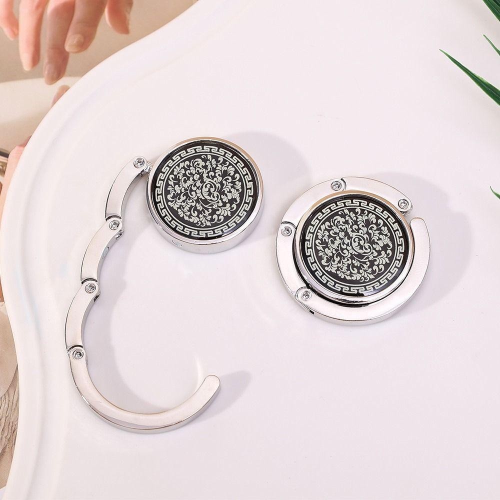 MARGREDY 1 Cái Móc Treo Túi Xách, Vintage Hoa Du Lịch Phụ Kiện Móc Bàn, Bền Tròn Di Động Giá Đỡ Ví Túi Móc
