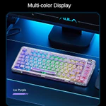 2024 Hàng Mới Về!Bàn phím cơ RGB trong suốt ba chế độ Bluetooth AULA F81 2.4G Tùy chỉnh 75% với trò chơi trao đổi nóng Văn phòng Thể thao điện tử — ảnh 5