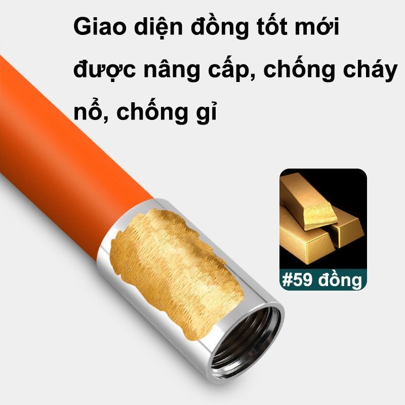 Ống nối dài vòi nước, xoay 360°, ống silicon, tất cả các kết nối đồng FETA