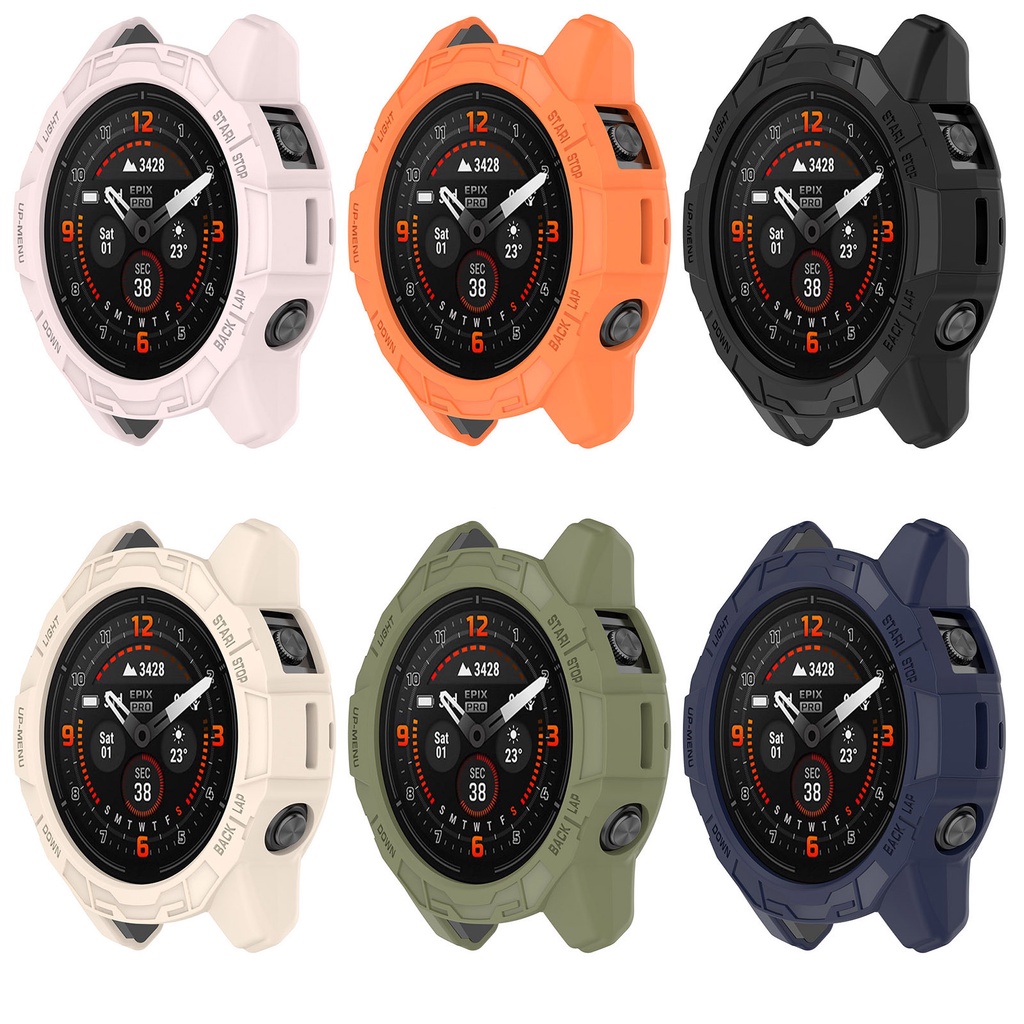 Garmin EpixPro Silicone Mềm TPU Rỗng Ra Đồng Hồ Dành Cho Garmin Epix Pro Gen 2 42mm 47mm 51mm Chống Sốc Chống Trầy Xước Vỏ Đồng Hồ Khung Ốp Lưng Bảo Vệ Màn Hình