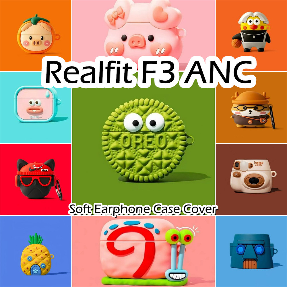 [Ngôi sao tương lai] Dành cho vỏ Realfit F3 ANC Vỏ tai nghe silicon mềm hoạt hình thú vị NO.2