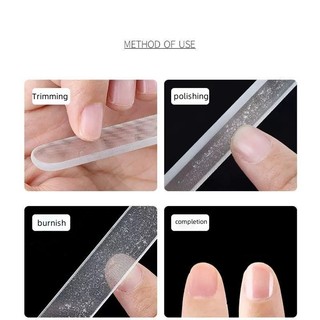 Di động Nano Glass Nail File Crystal Glass Nail Polish Nail Care Nail Shaper với Nail File