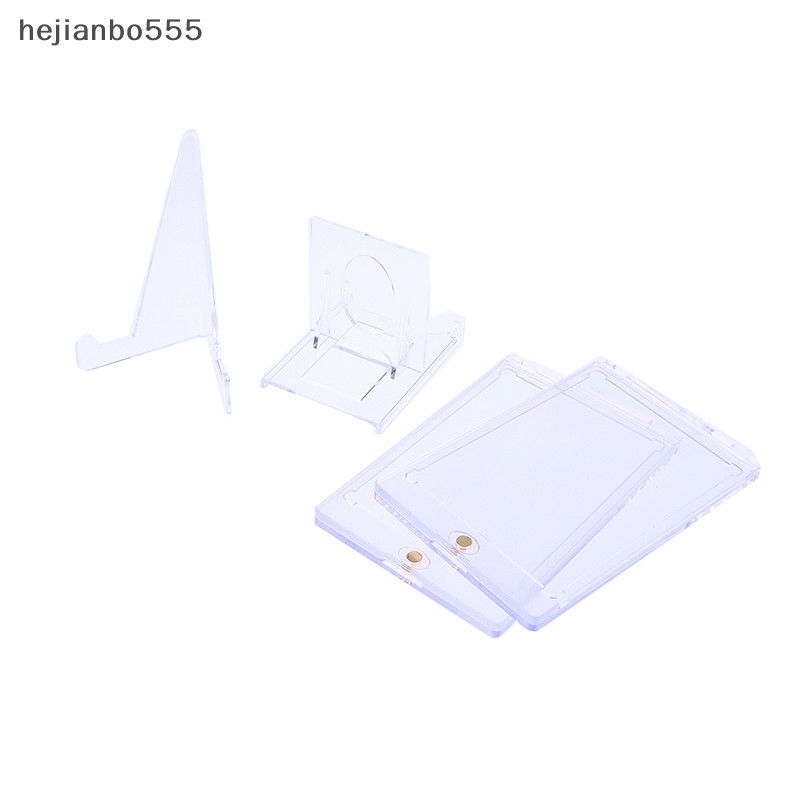 Hejianbo555 1 Bộ 35PT Hộp đựng thẻ từ tính Thẻ hỗ trợ Bảo vệ Tay áo bằng nhựa cứng Hộp trưng bày giao dịch Thể thao Thẻ Yugioh tốt